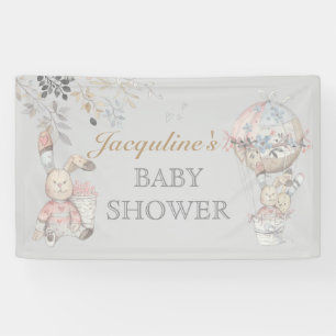 Banderoles Baby Bunny Genre Neutre Hot Air Balloon