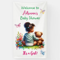 Baby Girl et son ours en peluche | Baby shower de 