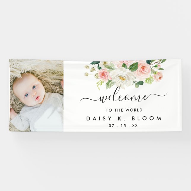 Banderoles Baby Girl Sip Et Voir Photo (Horizontal)