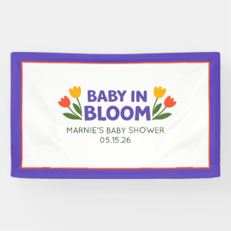 Banderoles Baby in Bloom Bold Colorful Tulip Chic Baby Shower