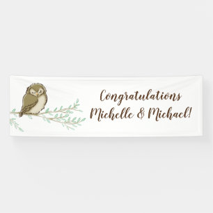 Banderoles Baby shower animal de Owl Woodland