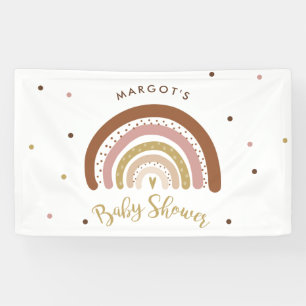 Banderoles Baby shower arc-en-ciel Muet Pastel Bienvenue à R