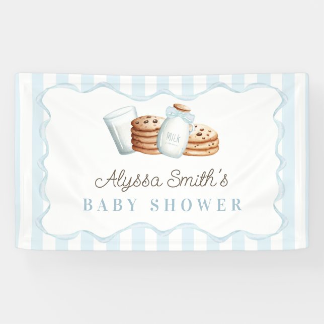 Banderoles Baby Shower au Lait et Biscuits (Horizontal)