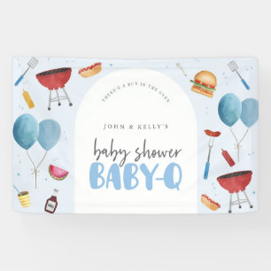 Banderoles Baby shower bébé-Q (BBQ) grand bandeau