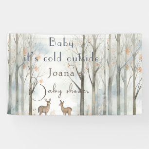 Banderoles baby shower boisé mignon
