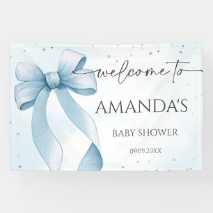 Banderoles Baby shower Bow Coquette Boy