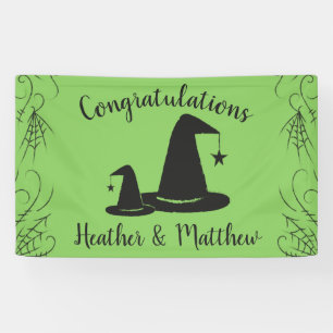 Banderoles Baby shower Casquette sorcière Halloween