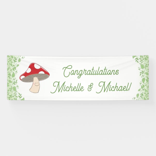 Banderoles Baby shower champignon (Horizontal)