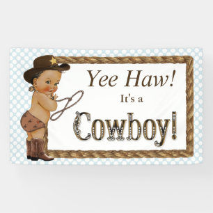 Banderoles Baby shower Cowboy