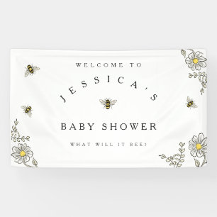 Banderoles Baby shower d'abeilles Bienvenue pour Bumble Bee D