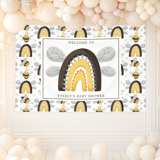 Banderoles Baby shower d'abeilles de l'arc-en-ciel (Créateur téléchargé)