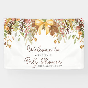 Banderoles Baby Shower d'Accueil Floral de Feuillage d'Automn