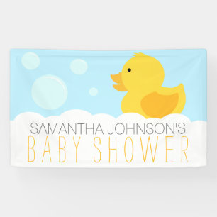 Banderoles Baby shower de bain en caoutchouc jaune