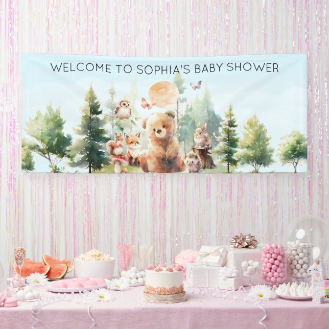 Banderoles Baby shower de bois de Beary Cute (Fête)