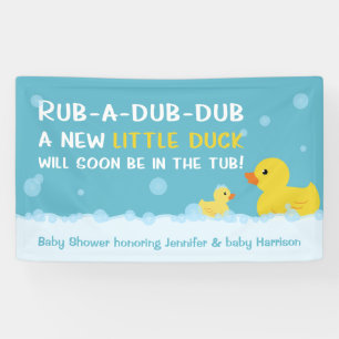 Banderoles Baby shower de canard en caoutchouc Neutre selon l