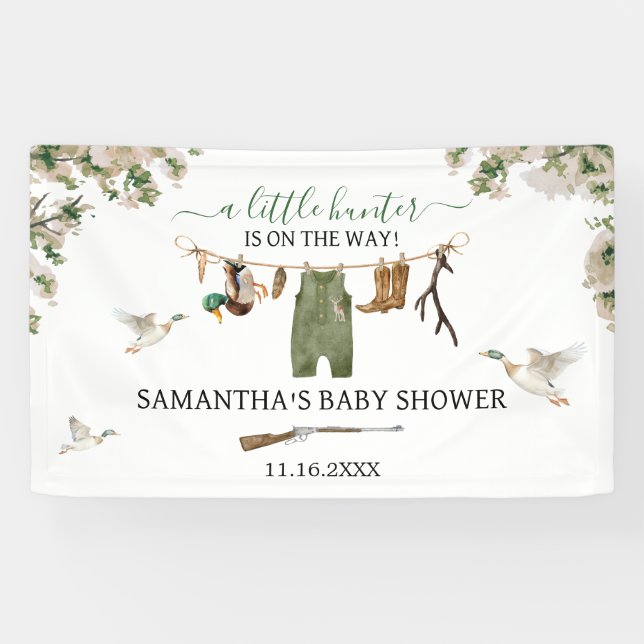 Banderoles Baby shower de chasse au canard (Horizontal)