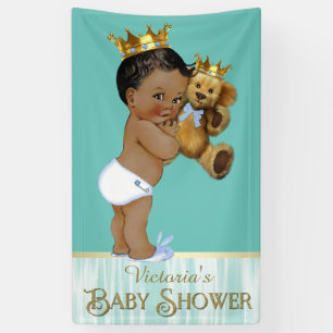 Banderoles Baby shower de garçon d'ours de prince nounours