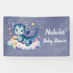 Banderoles Baby shower de garçon Little Star Dragon