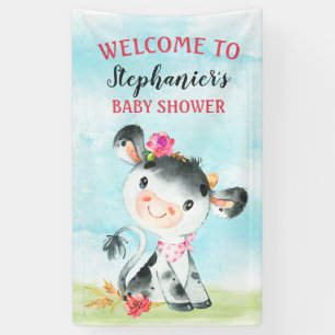 Banderoles Baby shower de la ferme Baby shower de la vache Wa