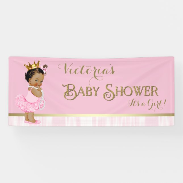 Banderoles Baby shower de perles Ballerina Tutu (Horizontal)