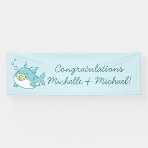 Banderoles Baby shower de requin mignon Kawaii