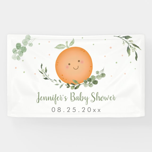 Banderoles Baby shower de verdure de Little Cutie (Horizontal)