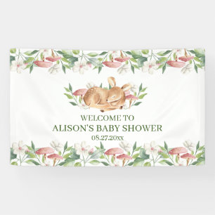 Banderoles Baby shower de verdure fleurie de cerfs de forêt C