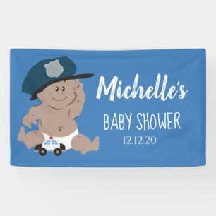 Banderoles Baby shower des policiers de la police de Baby Cop