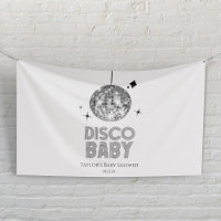 Baby shower Disco Ball 'Disco Baby' en argent