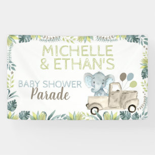 Banderoles Baby shower éléphant