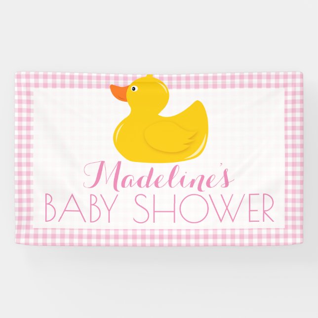 Banderoles Baby shower en caoutchouc (Horizontal)