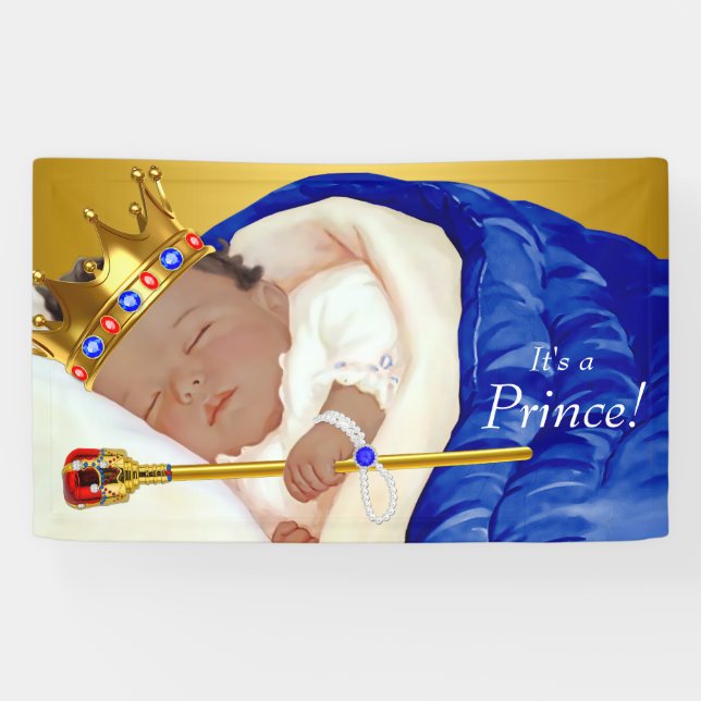 Banderoles Baby shower Ethnic Royal Prince (Horizontal)