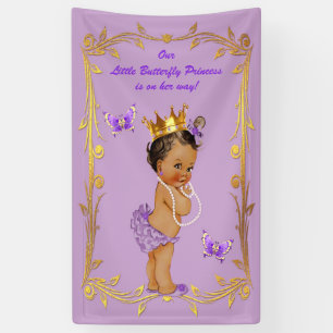 Banderoles Baby shower ethnique de princesse Butterflies