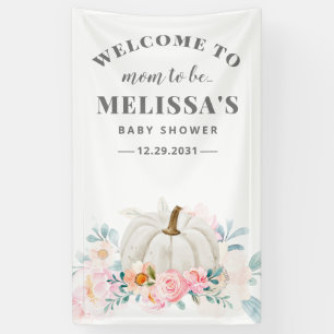 Banderoles Baby shower Floral Rose Roses Citrouille