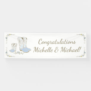 Banderoles Baby shower français de Bulldog Frenchie Blue
