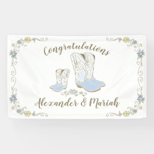 Banderoles Baby shower français de Bulldog Frenchie Blue