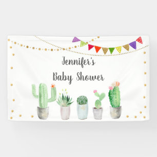 Banderoles Baby shower Gold Fiesta Cactus