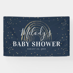 Banderoles Baby shower Gold Star & Rainbow