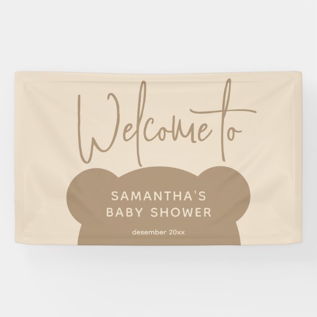 Banderoles Baby shower minimaliste et moderne (Horizontal)