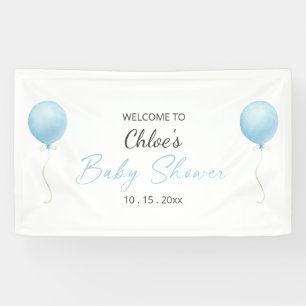 Banderoles Baby shower moderne Blue Balloon Boy