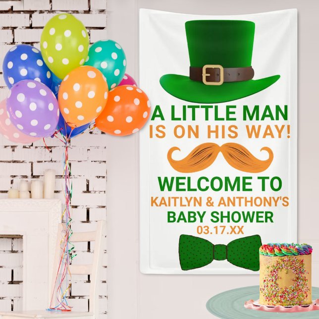 Banderoles Baby shower moderne de la Saint Patrick de Leprech (Créateur téléchargé)