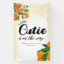 Baby shower Orange Little Cutie - Marché bio