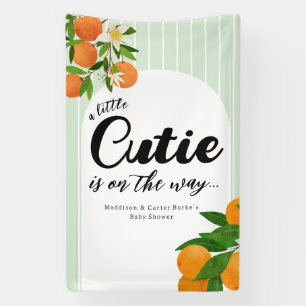 Banderoles Baby shower Orange Little Cutie - Marché bio