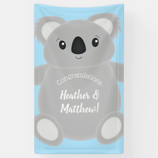 Banderoles Baby shower Ours de Koala (Vertical)