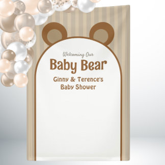 Banderoles Baby shower Ours - Douche de Grossesse Classique