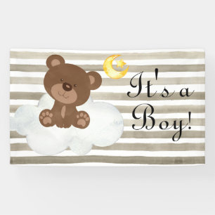 Banderoles Baby shower pour bébé de Teddy Bear Watercolor