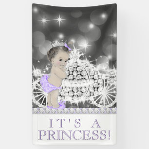Banderoles Baby shower Princesse violette