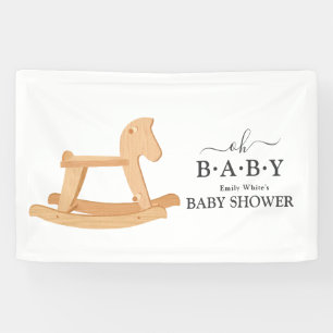 Banderoles Baby shower Rocking Horse Baby shower minimaliste