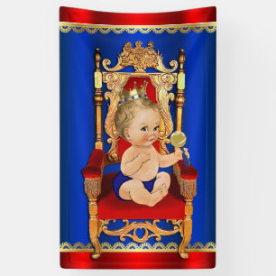 Banderoles Baby shower royal de fantaisie de prince Boy