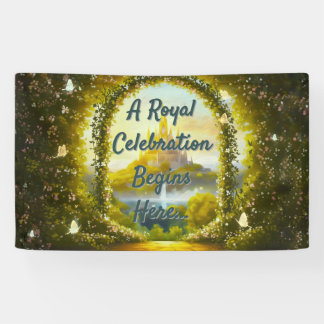 Banderoles Baby shower royal Une célébration royale commence 